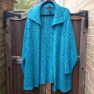 Gorgeous turquoise and green Sigrid Olsen sweater